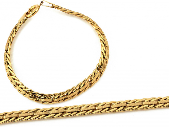 Bransoletka złota efektowna gruba ekskluzywna