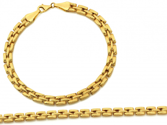 Bransoletka złota elementowa