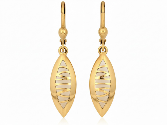 Kolczyki złote wiszące ażurowe dla mamy