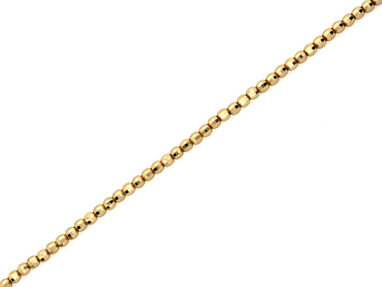 Bransoletka ze złotych błyszczących kulek