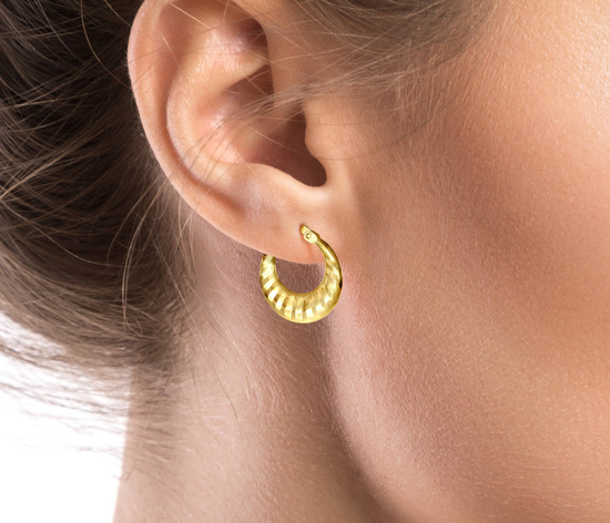 Złote kolczyki koła 585 - 19 mm