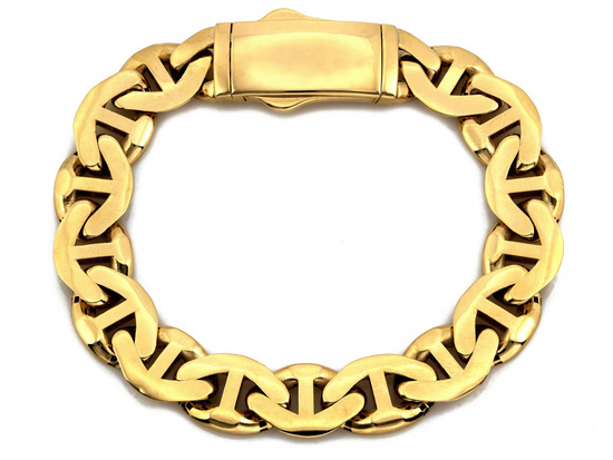 Bransoleta złota męska bardzo gruba  marina