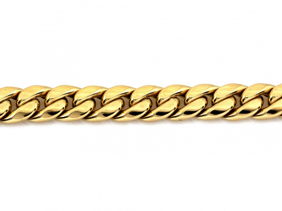 Bardzo gruba złota bransoleta pancerka