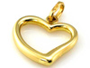 Złota zawieszka wisiorek w kształcie serca