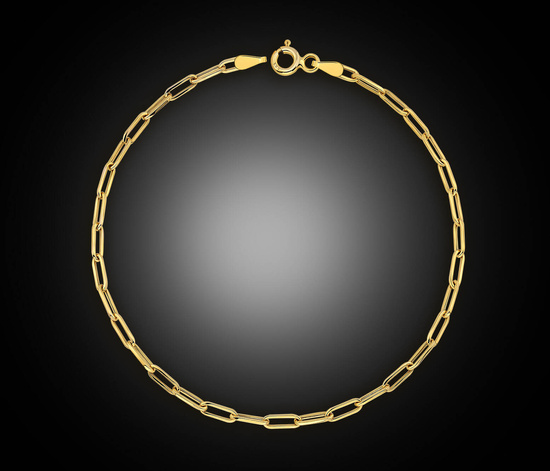 Złota bransoletka 585 nowoczesny ankier