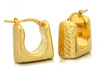 Kolczyki złote nowoczesna forma geometryczne dmuchane angielskie