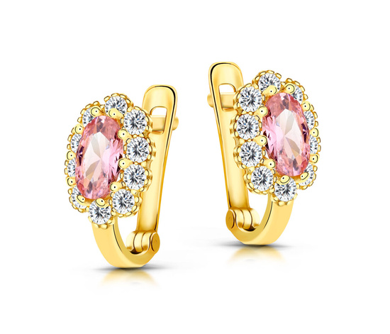 Złote kolczyki 333 dla dziewczynki - kwiatki