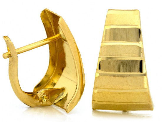 Kolczyki złote diamentowane