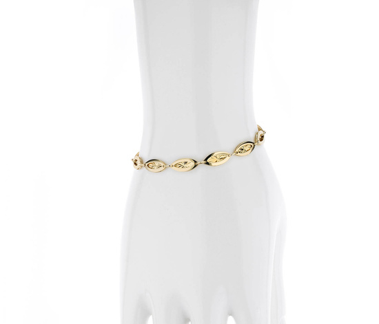 Złota bransoletka 333 klasyczna - 19 cm