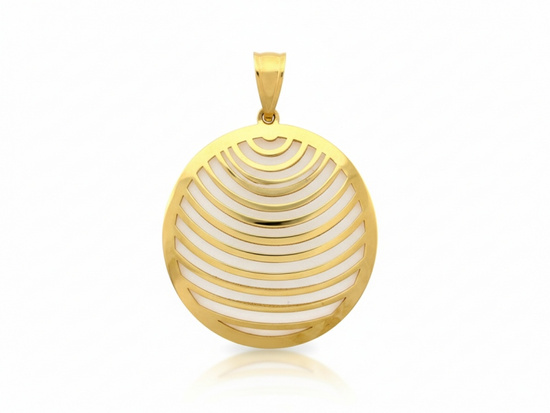 Złota zawieszka duża okrągła