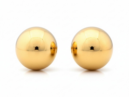 Złote kolczyki kuleczki na sztyfcie 8mm