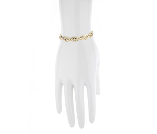 Złota bransoletka 375 klasyczna, ażurowa