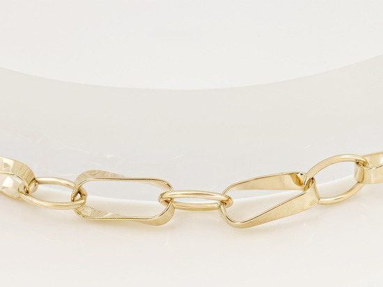 Złota bransoletka oryginalna modna efektowna duże ogniwa