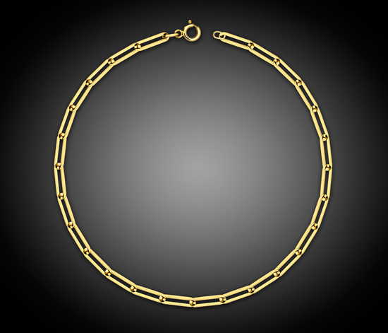 Złota bransoletka 375 nowoczesny ankier