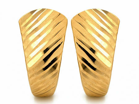 Kolczyki złote popularny wzór angielskie zdobione