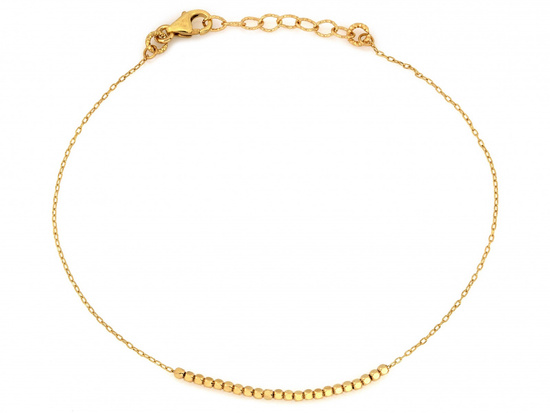 Delikatna złota bransoletka z małymi kostkami