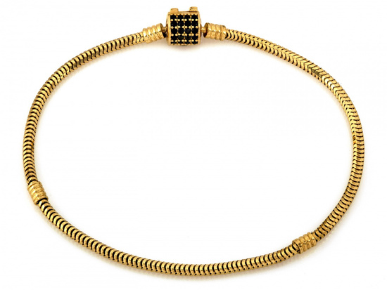 Bransoletka złota linka żmijka baza pod charmsy