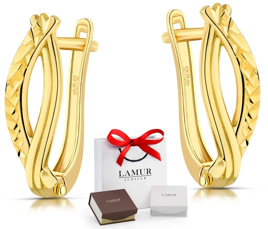 Złote kolczyki 585 - klasyczne