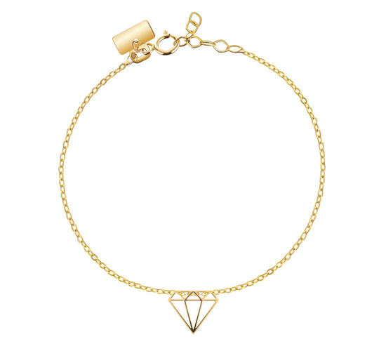 Złota bransoletka 333 diament 