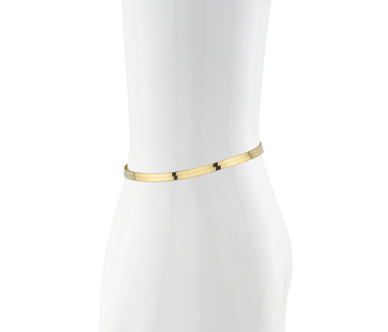 Złota bransoletka 925 taśma, żmijka