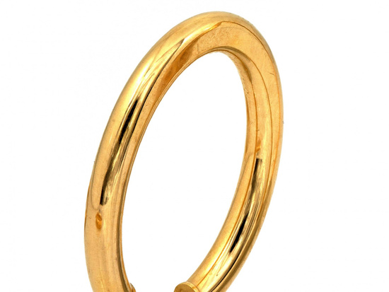 Kolczyki złote owalne błyszczące angielskie