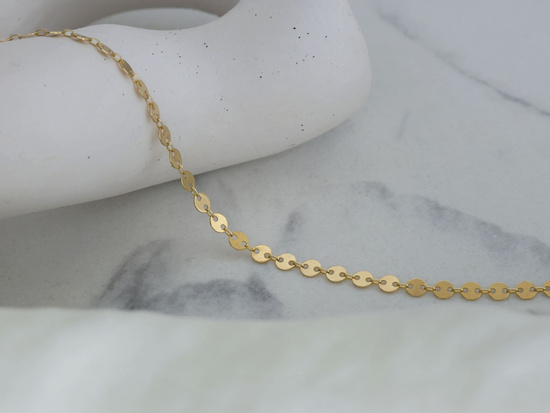 Bransoletka złota z delikatnych kółeczek