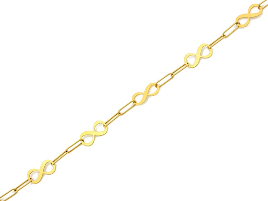 Bransoletka złota z nieskończonością