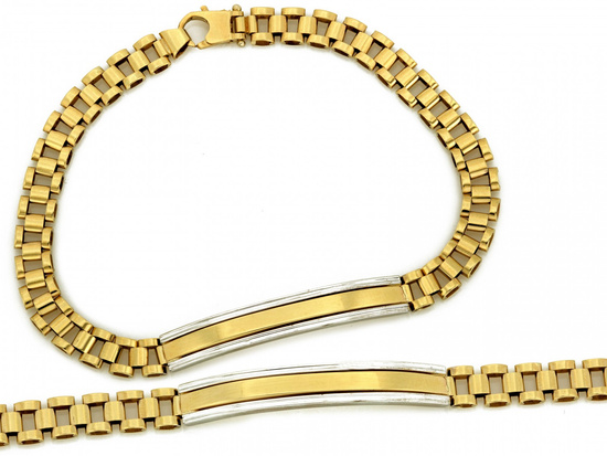 Złota bransoletka męska możliwy grawer