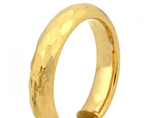 Kolczyki złote koła szerokie zdobione