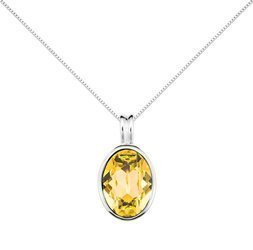 Naszyjnik srebrny 925 Swarovski - elipsa