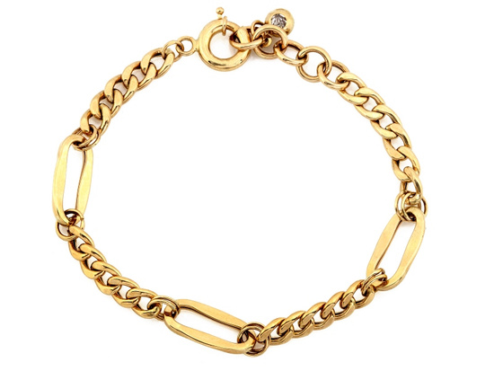 Bransoletka złota elementowa elegancka