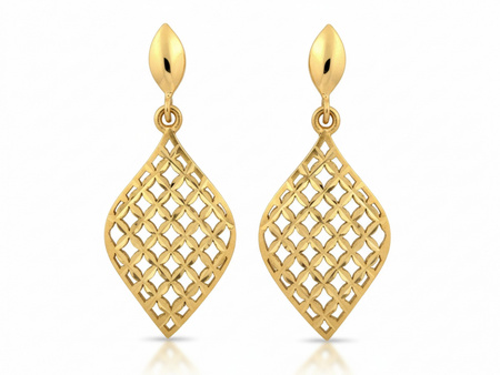 Kolczyki złote wiszące ażurowe