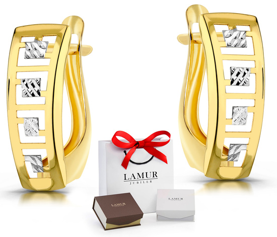 Złote kolczyki 375 greckie