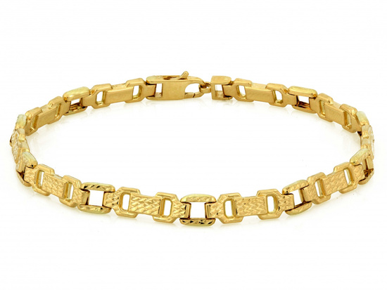 Bransoletka złota z błyszczących składanych elementów