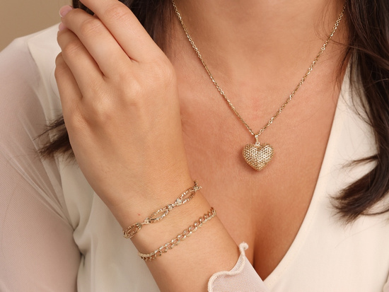 Bransoletka złota delikatna diamentowana pancerka