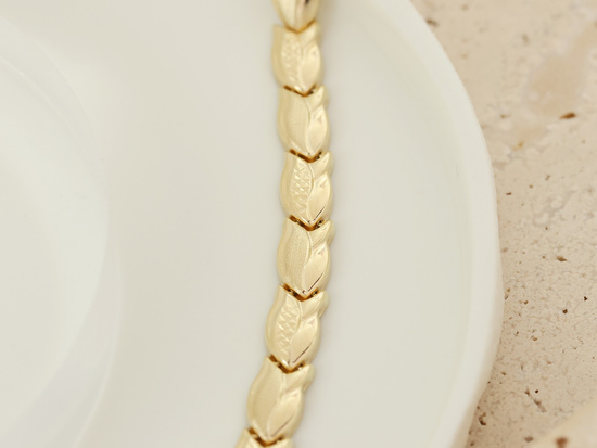 Damska bransoletka złota stampato