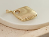 Zawieszka złota duży dmuchany romb