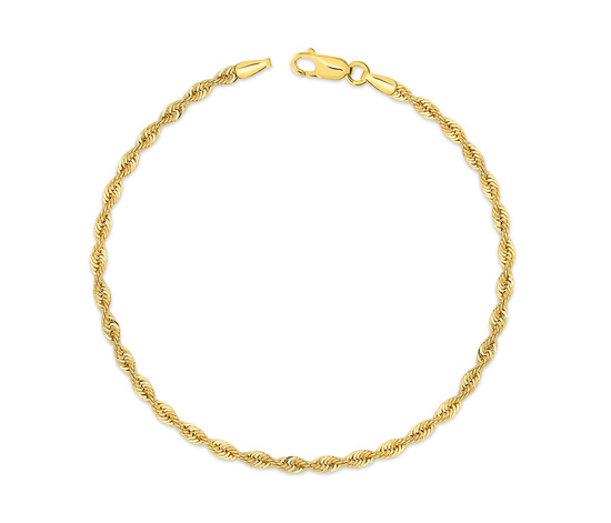 Złota bransoletka 585 kordel korda diamentowana