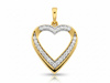 Złota zawieszka z cyrkoniami serce na walentynki