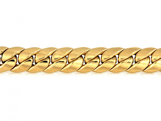 Gruba złota bransoletka unisex