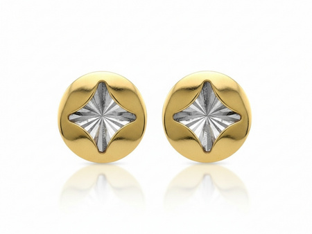 Kolczyki złote na sztyfcie