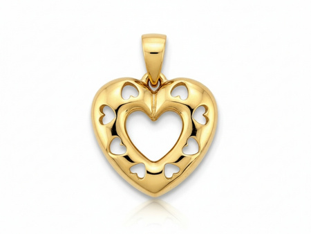 Zawieszka złota Serca wisiorek na łańcuszek