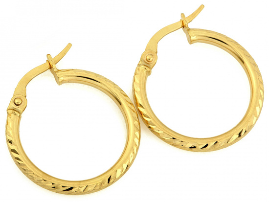 Kolczyki złote koła zawsze modne 20mm