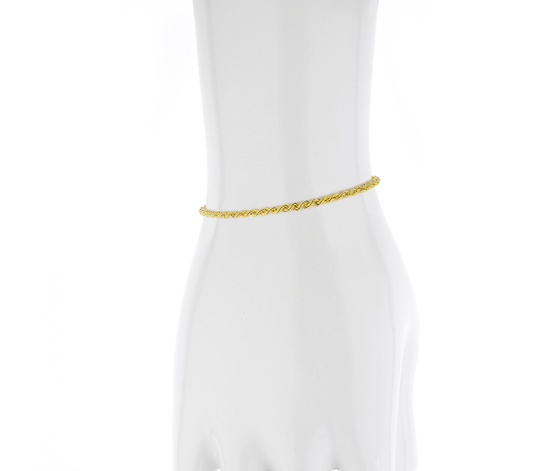 Złota bransoletka 585 kordel korda 