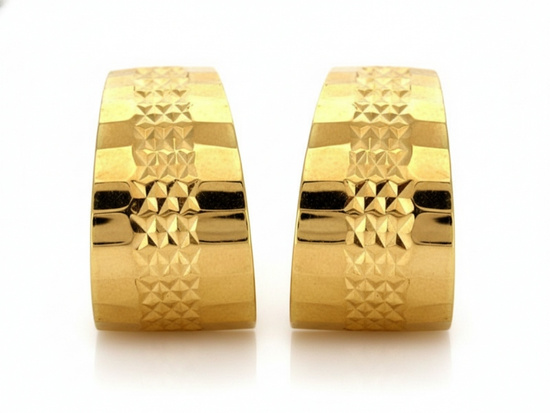 Złote kolczyki eleganckie ponadczasowe