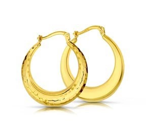 Złote kolczyki koła 333 - 25 mm