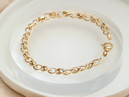 Bransoletka złota łańcuszkowa z dużych ogniw