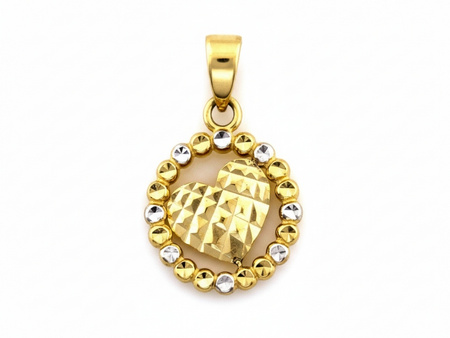 Zawieszka złota delikatna subtelna z sercem