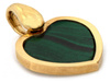 Zawieszka złota serce z malachitem