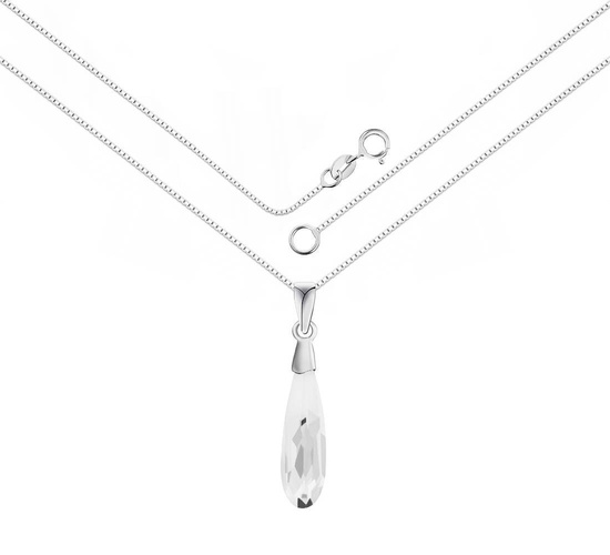 Naszyjnik srebrny 925 Swarovski - kropla